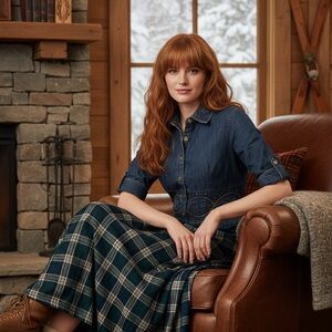 Lana Sport Blue Denim Embroidered Sewn Beading Blouse Size 10